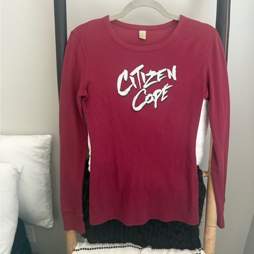 Citizen Cope Concert Merchandise Burgundy Graphic Tee